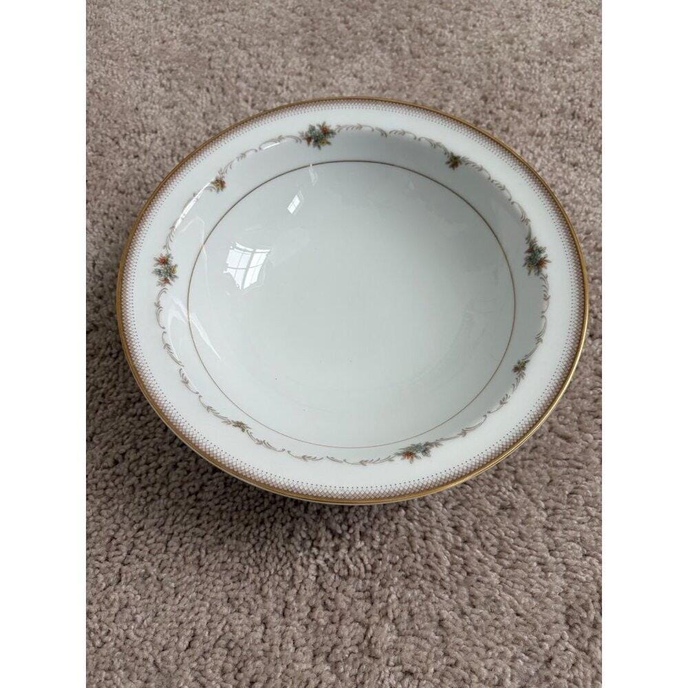 Vintage Noritake Joanne‎ Pattern 6466 Porcelain Serving Bowl With Gold Trim